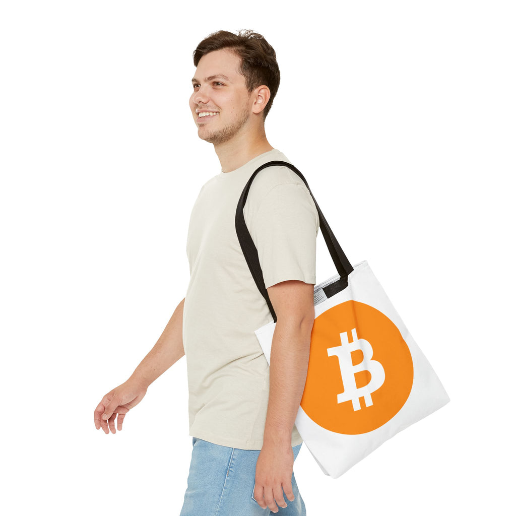 Bitcoin Logo Tote Bag – Crypto Coin Canvas Tote