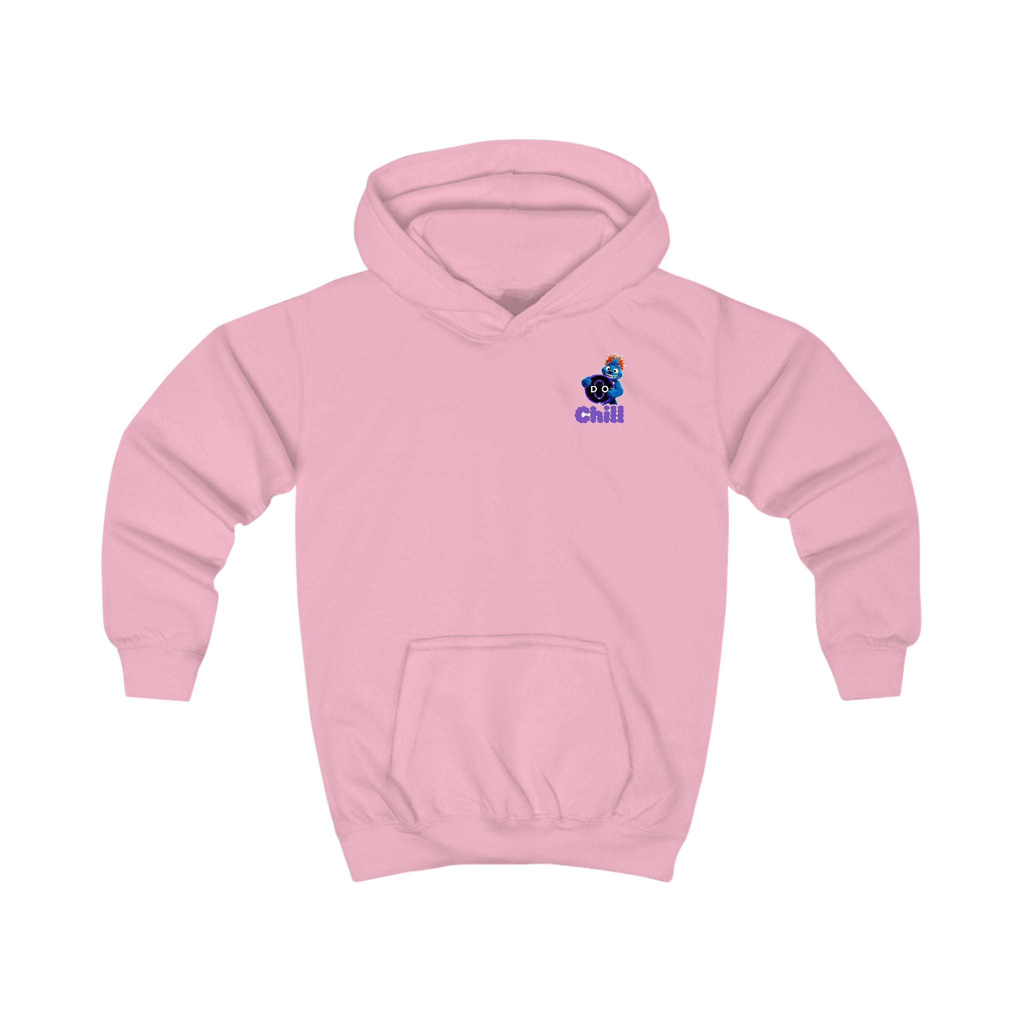Do Chill Kids Hoodie — Cute Blue Monster "Chill" Graphic Pullover for Children