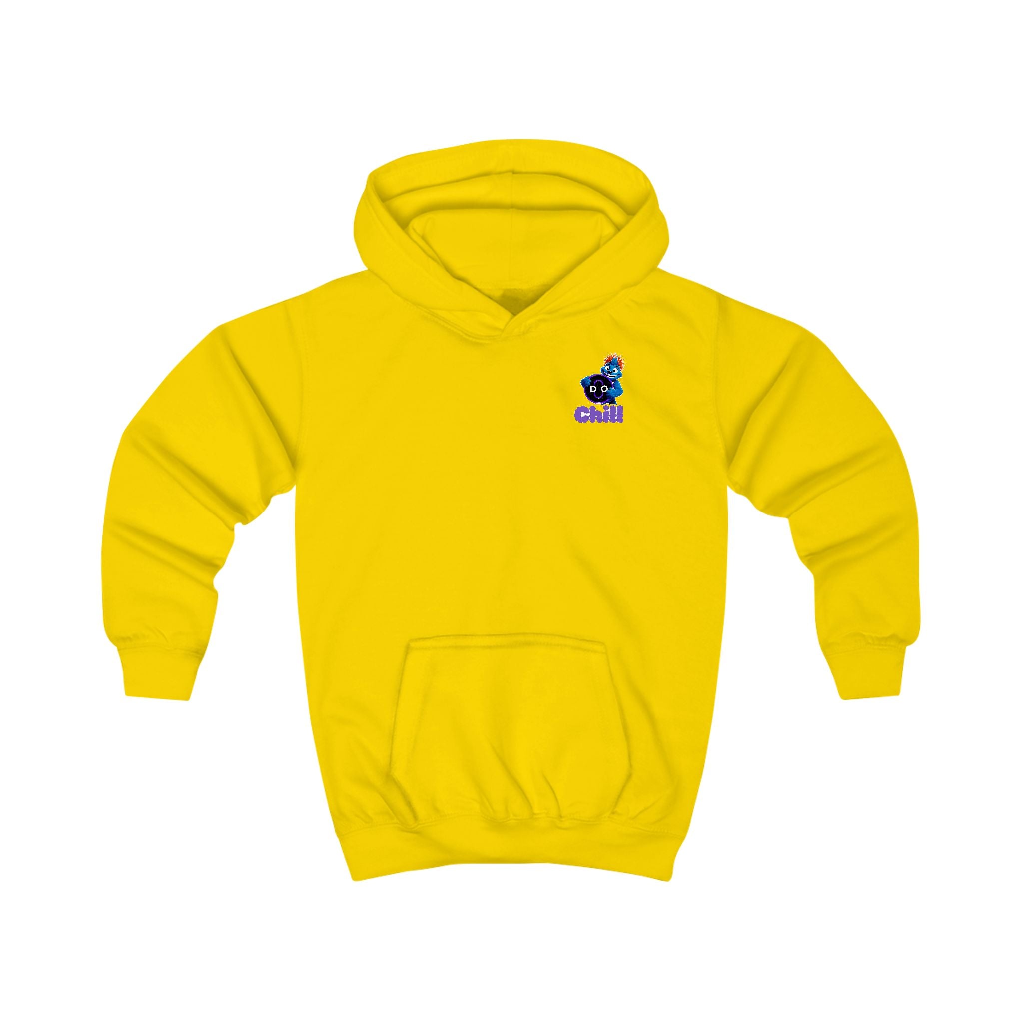 Do Chill Kids Hoodie — Cute Blue Monster "Chill" Graphic Pullover for Children