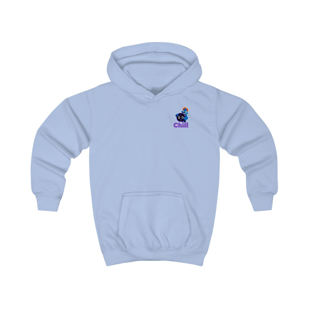 Do Chill Kids Hoodie — Cute Blue Monster "Chill" Graphic Pullover for Children