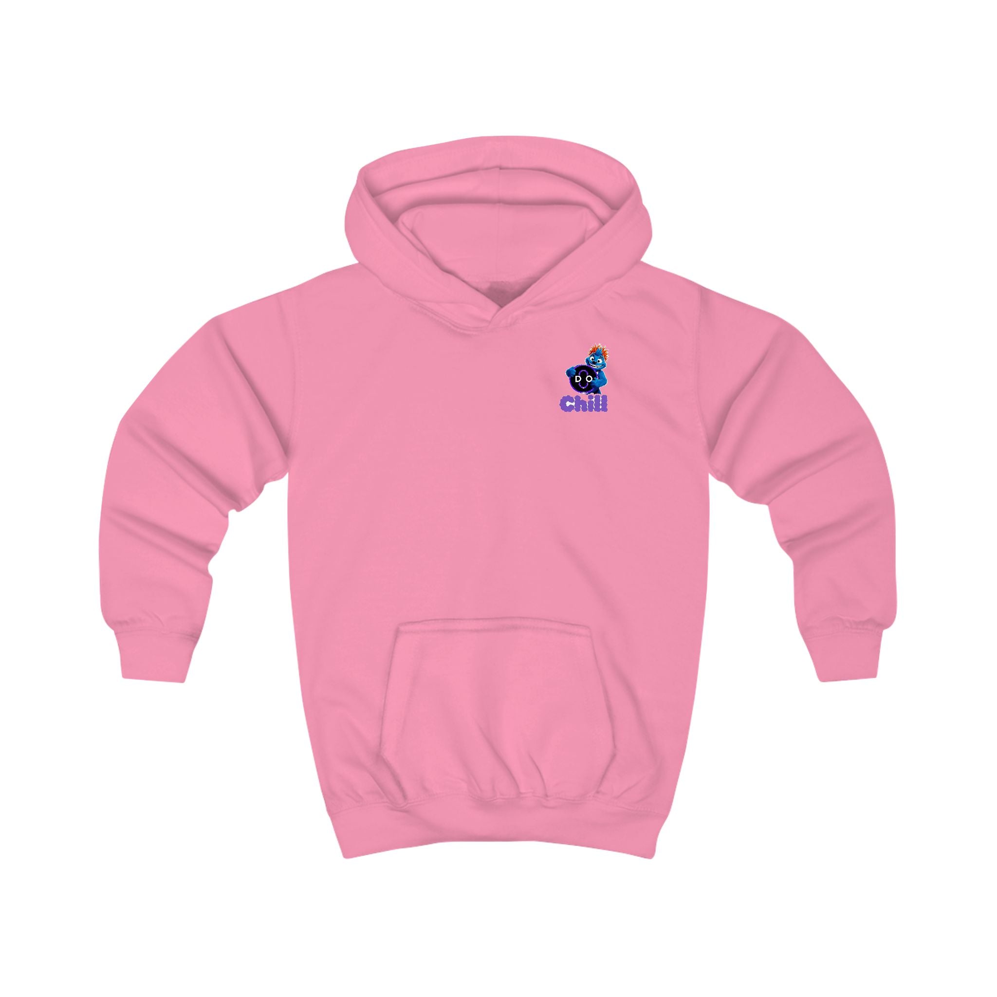 Do Chill Kids Hoodie — Cute Blue Monster "Chill" Graphic Pullover for Children