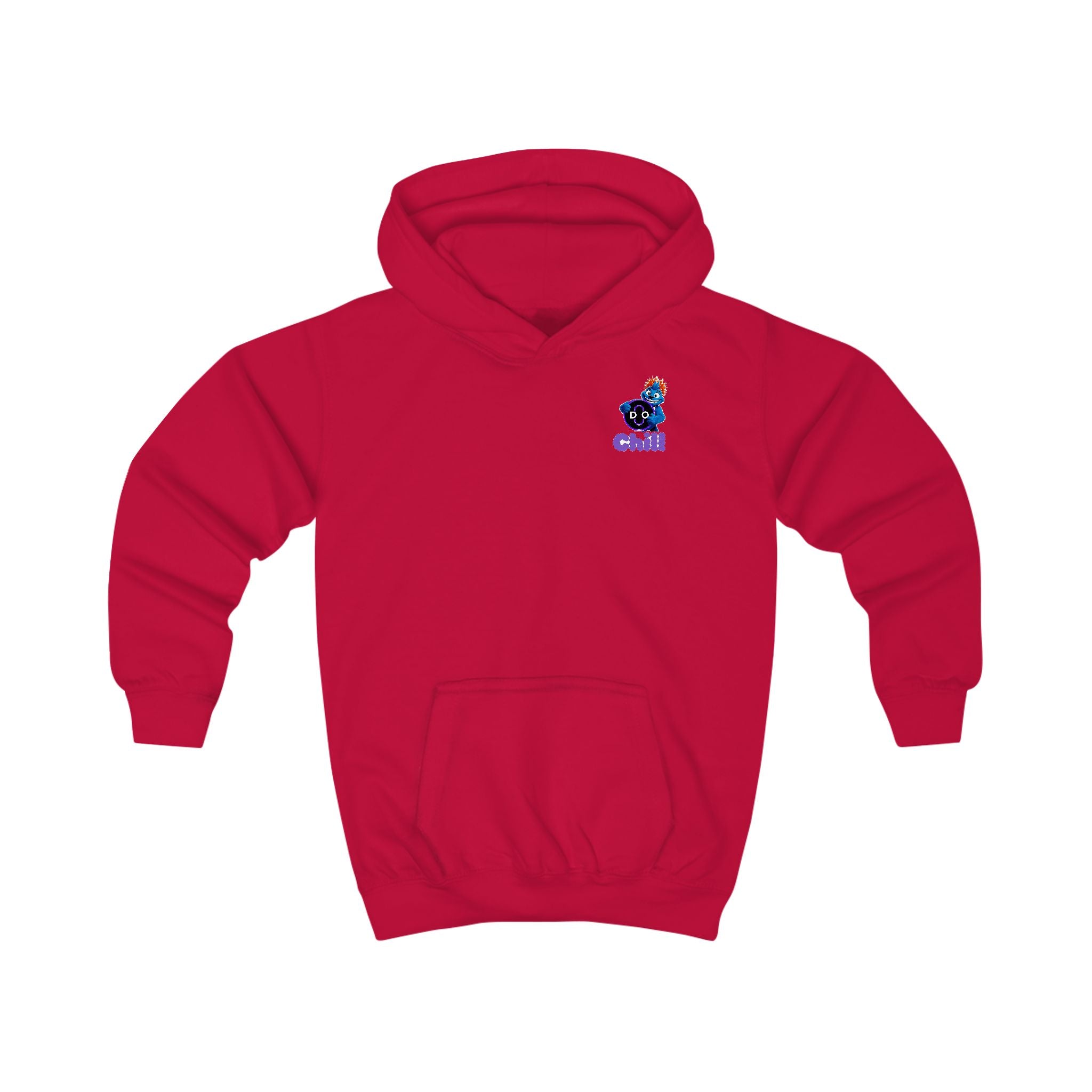 Do Chill Kids Hoodie — Cute Blue Monster "Chill" Graphic Pullover for Children