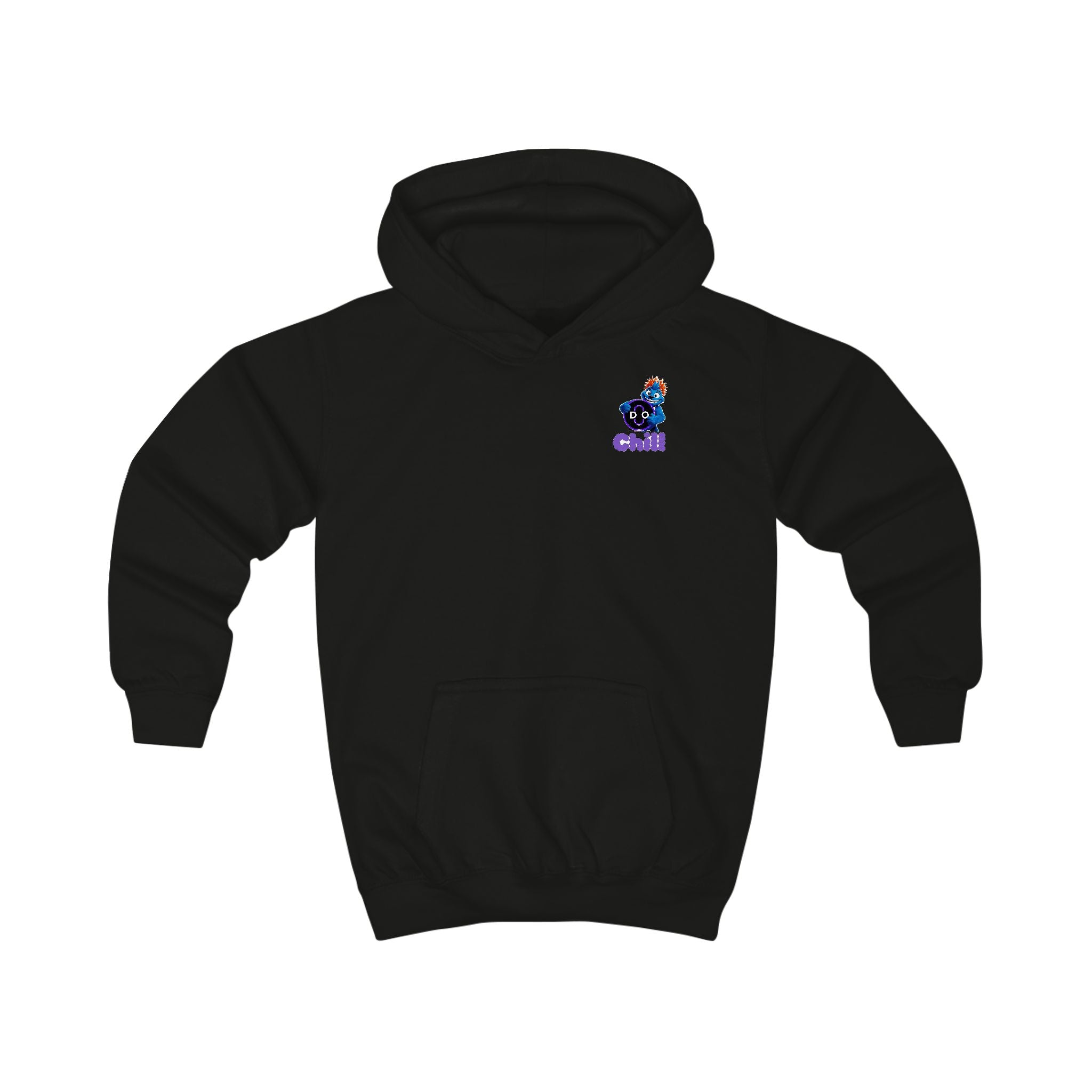 Do Chill Kids Hoodie — Cute Blue Monster "Chill" Graphic Pullover for Children