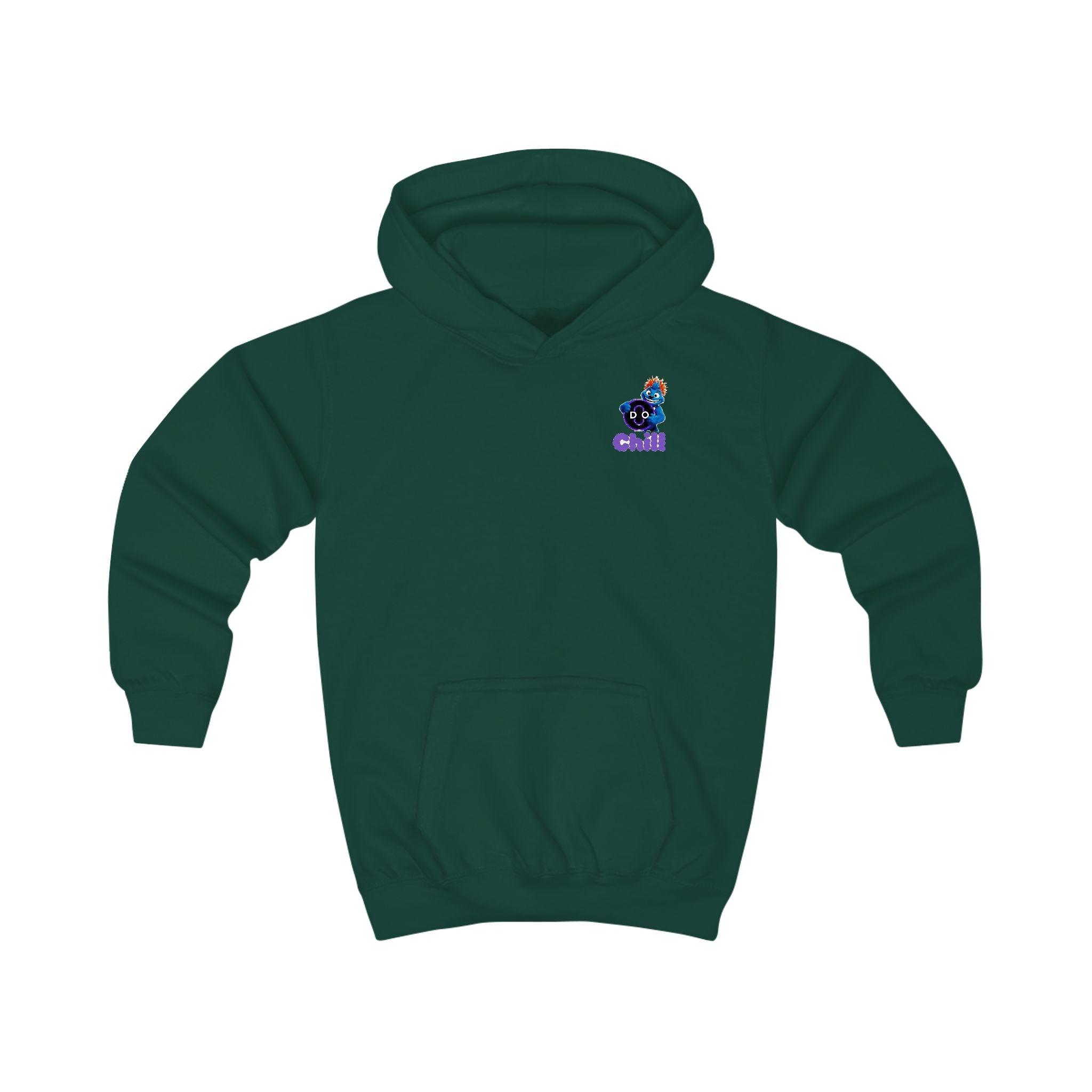 Do Chill Kids Hoodie — Cute Blue Monster "Chill" Graphic Pullover for Children
