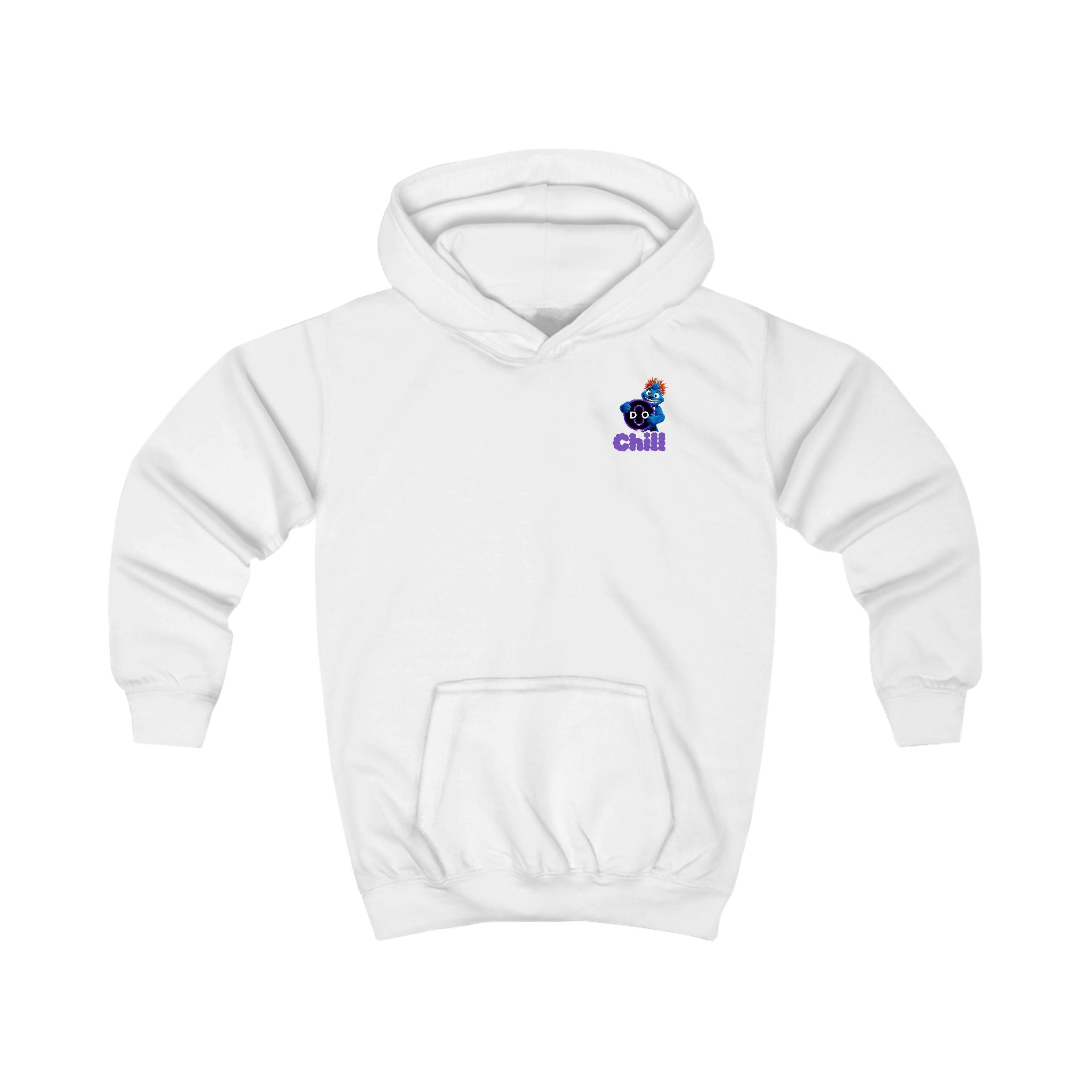 Do Chill Kids Hoodie — Cute Blue Monster "Chill" Graphic Pullover for Children