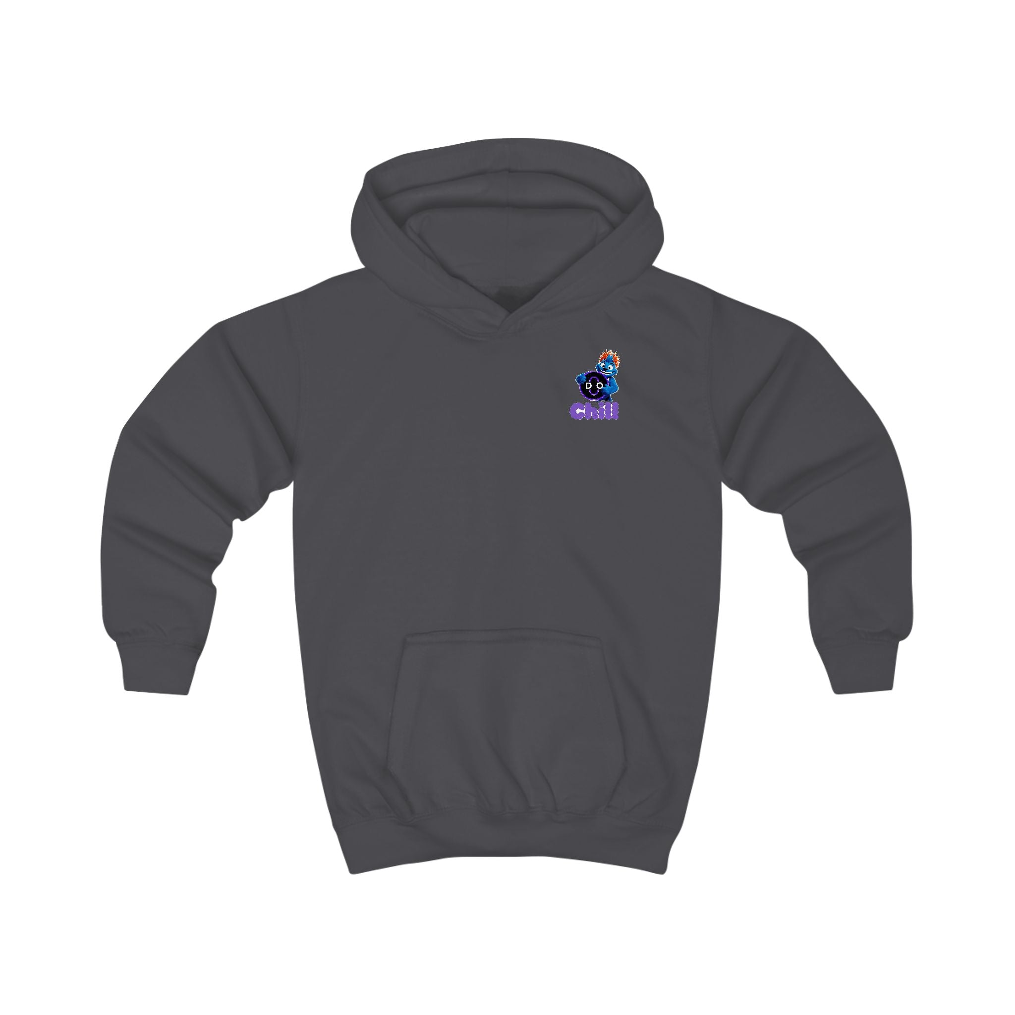 Do Chill Kids Hoodie — Cute Blue Monster "Chill" Graphic Pullover for Children
