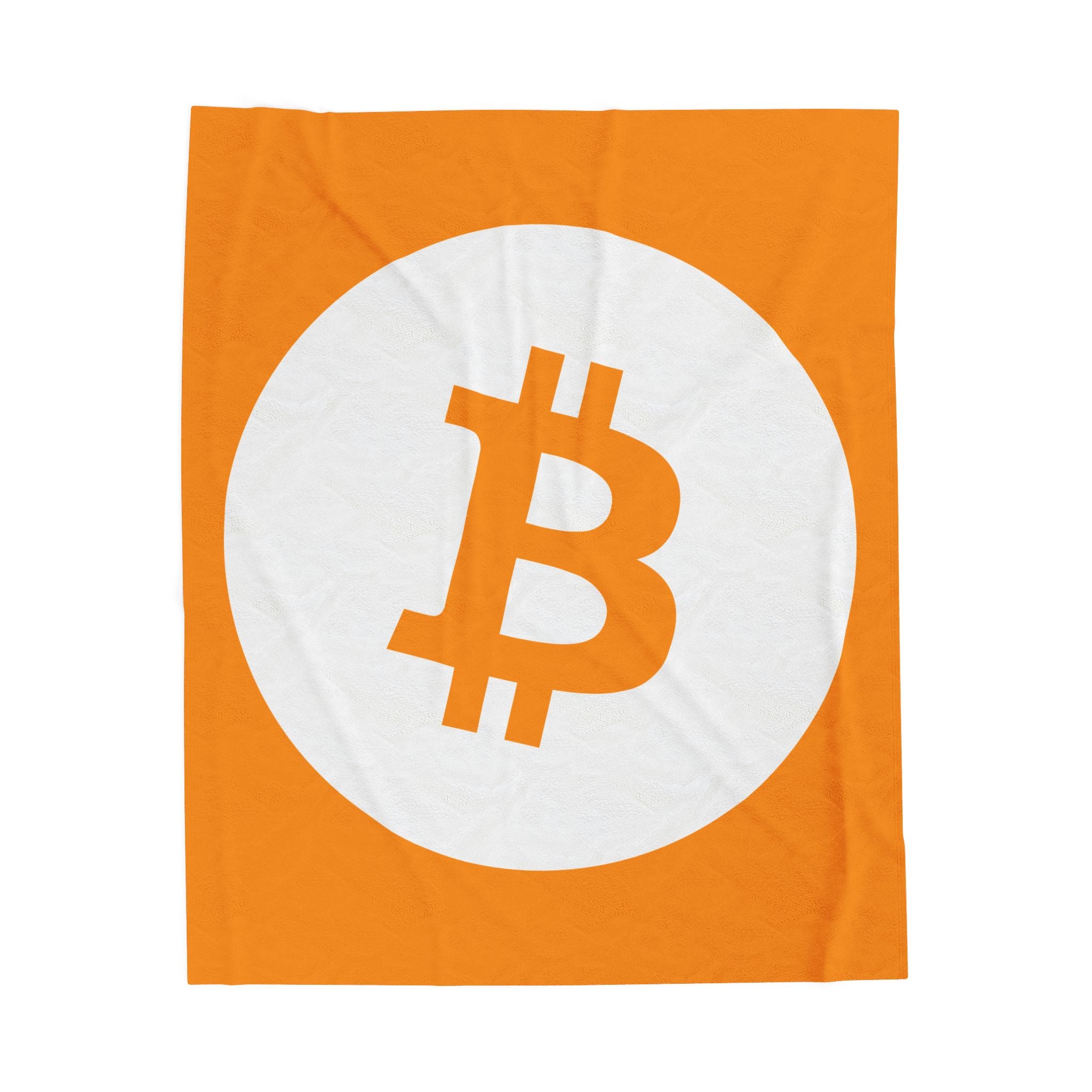 Bitcoin Logo Velveteen Plush Blanket — Cozy Crypto Throw for Bitcoin Enthusiasts