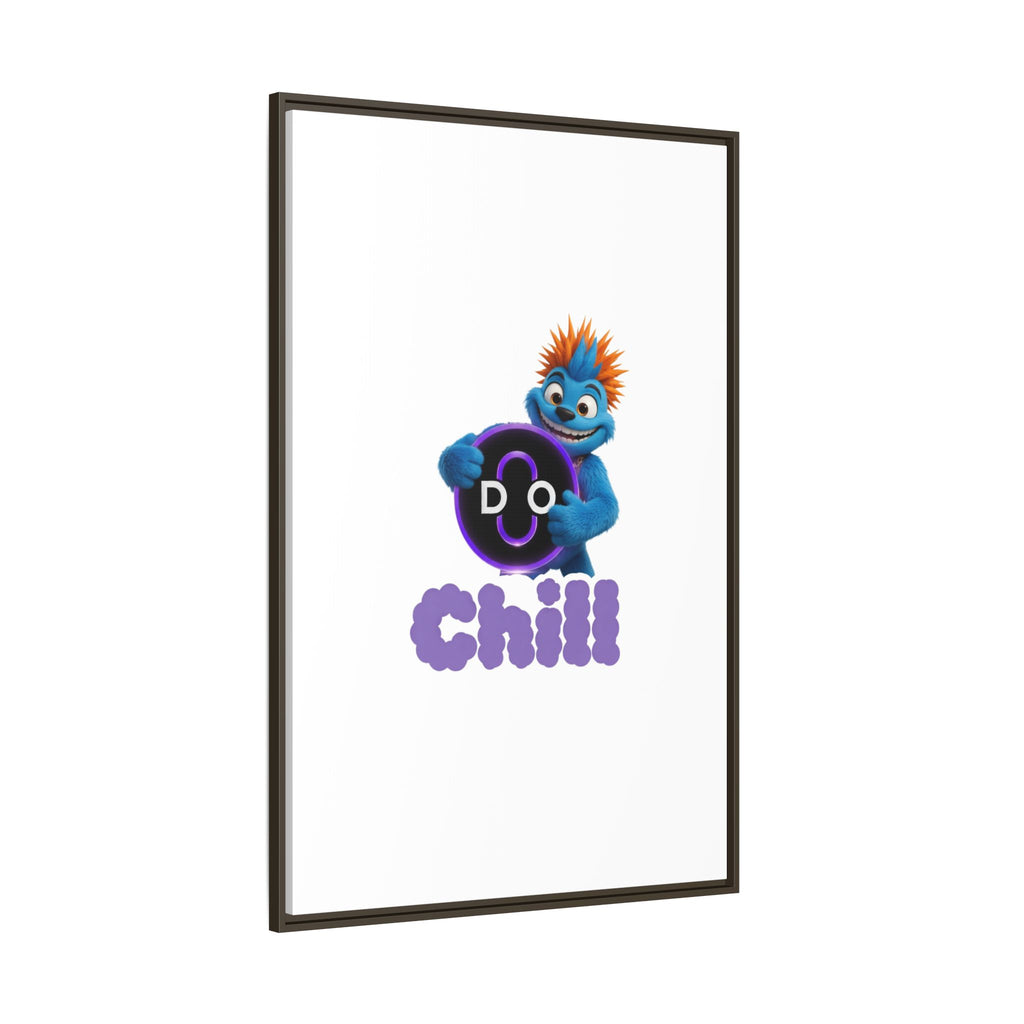 Do Chill Canvas Print — Framed Matte Wall Art (Colorful Cartoon Character)