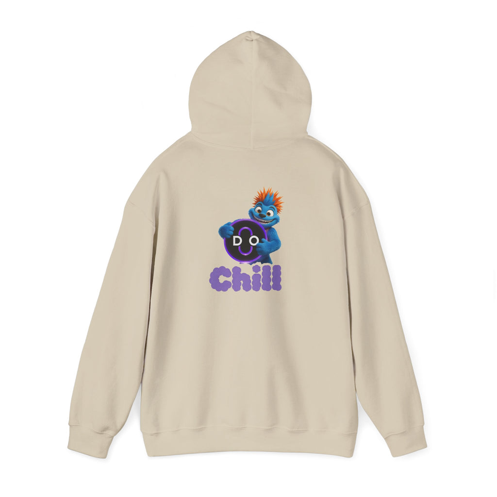DO Chill Hoodie — Cute Blue Plush Character Graphic Hoodie