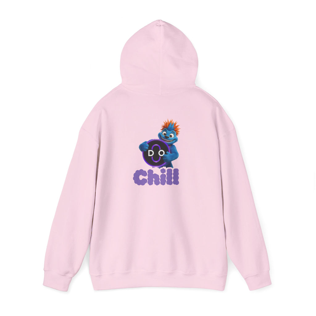 DO Chill Hoodie — Cute Blue Plush Character Graphic Hoodie