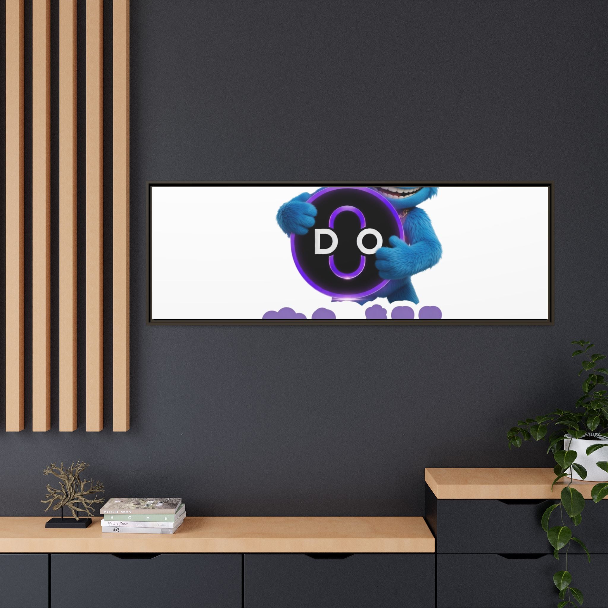 Do Chill Canvas Print — Framed Matte Wall Art (Colorful Cartoon Character)
