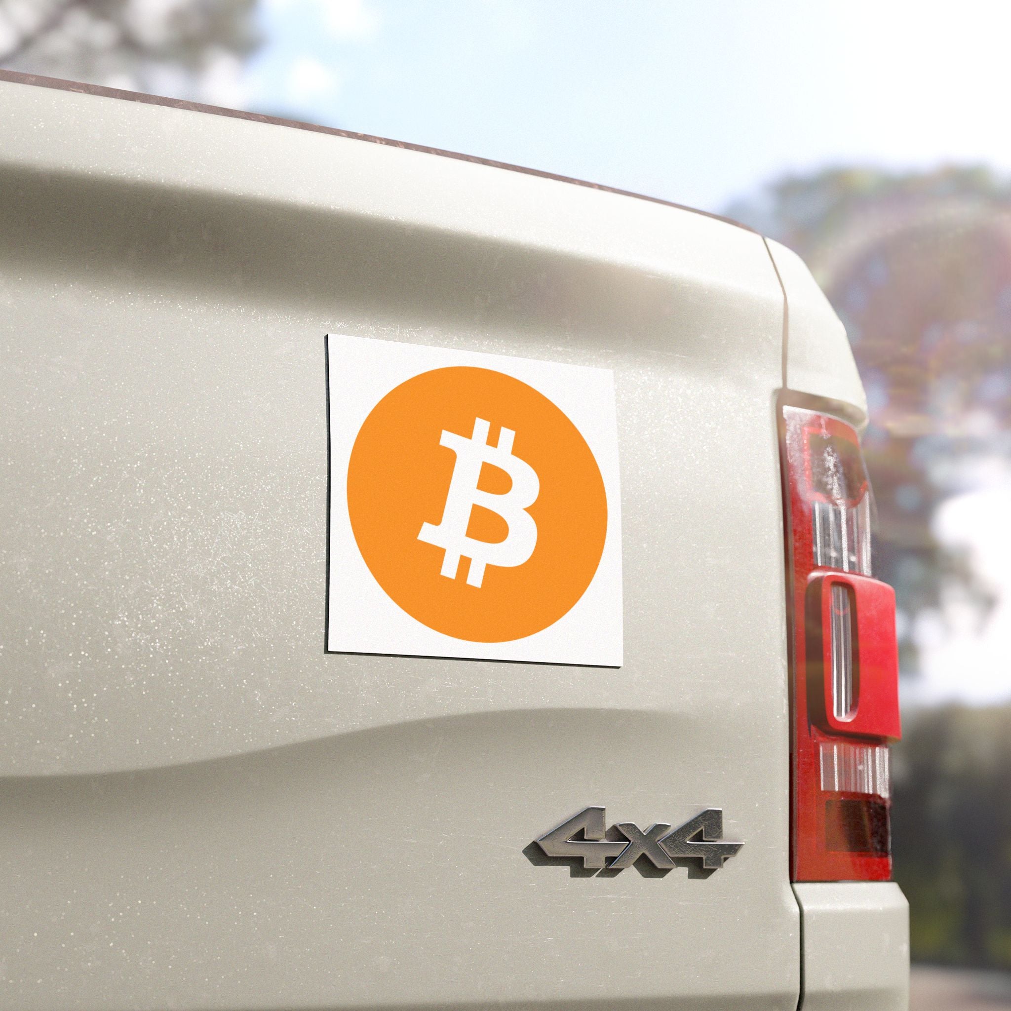 Bitcoin Logo Car Magnet — Round Orange BTC Emblem for Cars