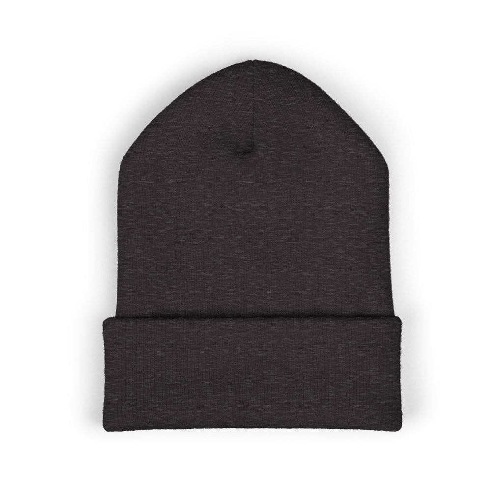 Chill Bear Embroidered Cuffed Beanie — Cozy Winter Knit Hat