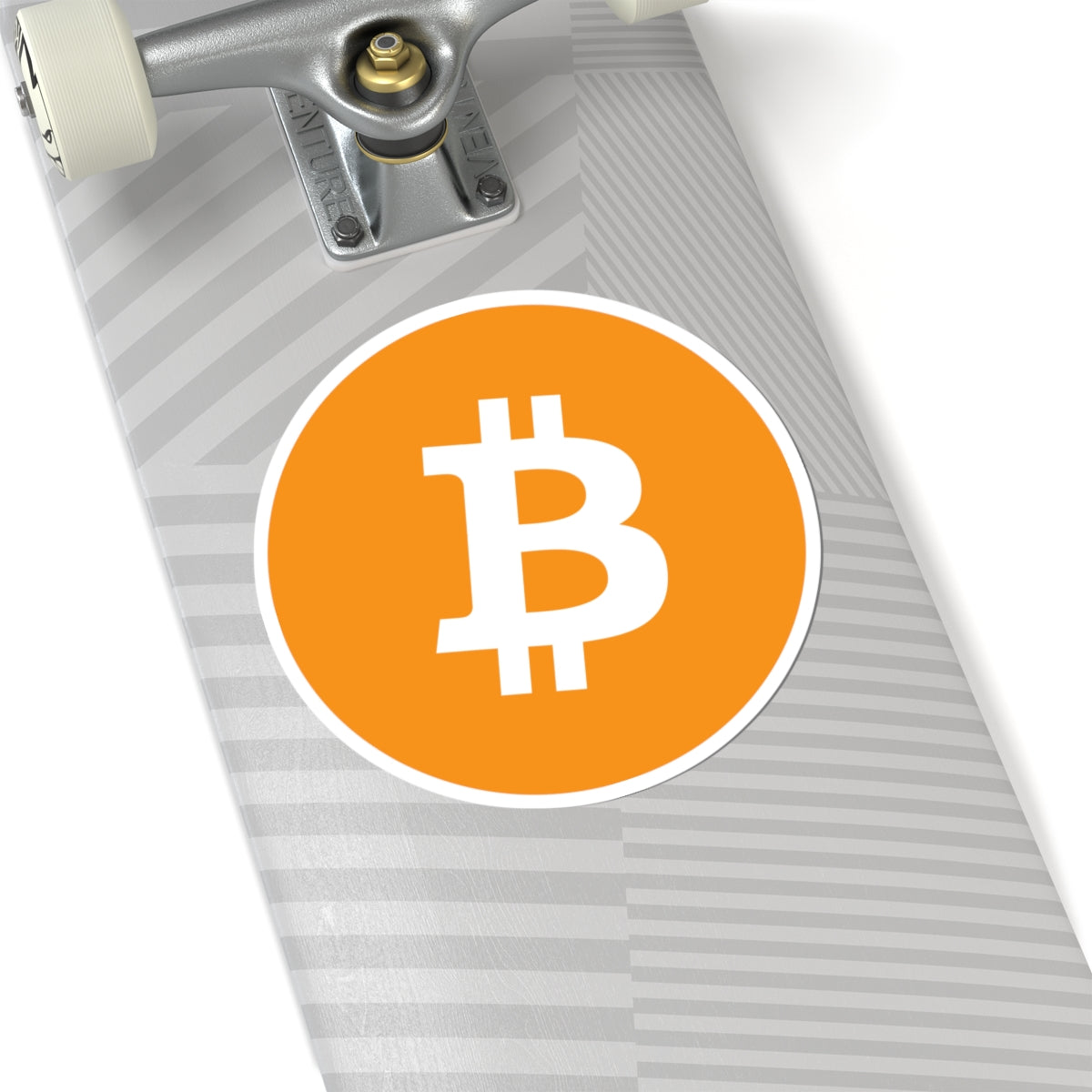 Bitcoin Logo Kiss-Cut Sticker — Orange BTC Cryptocurrency Decal