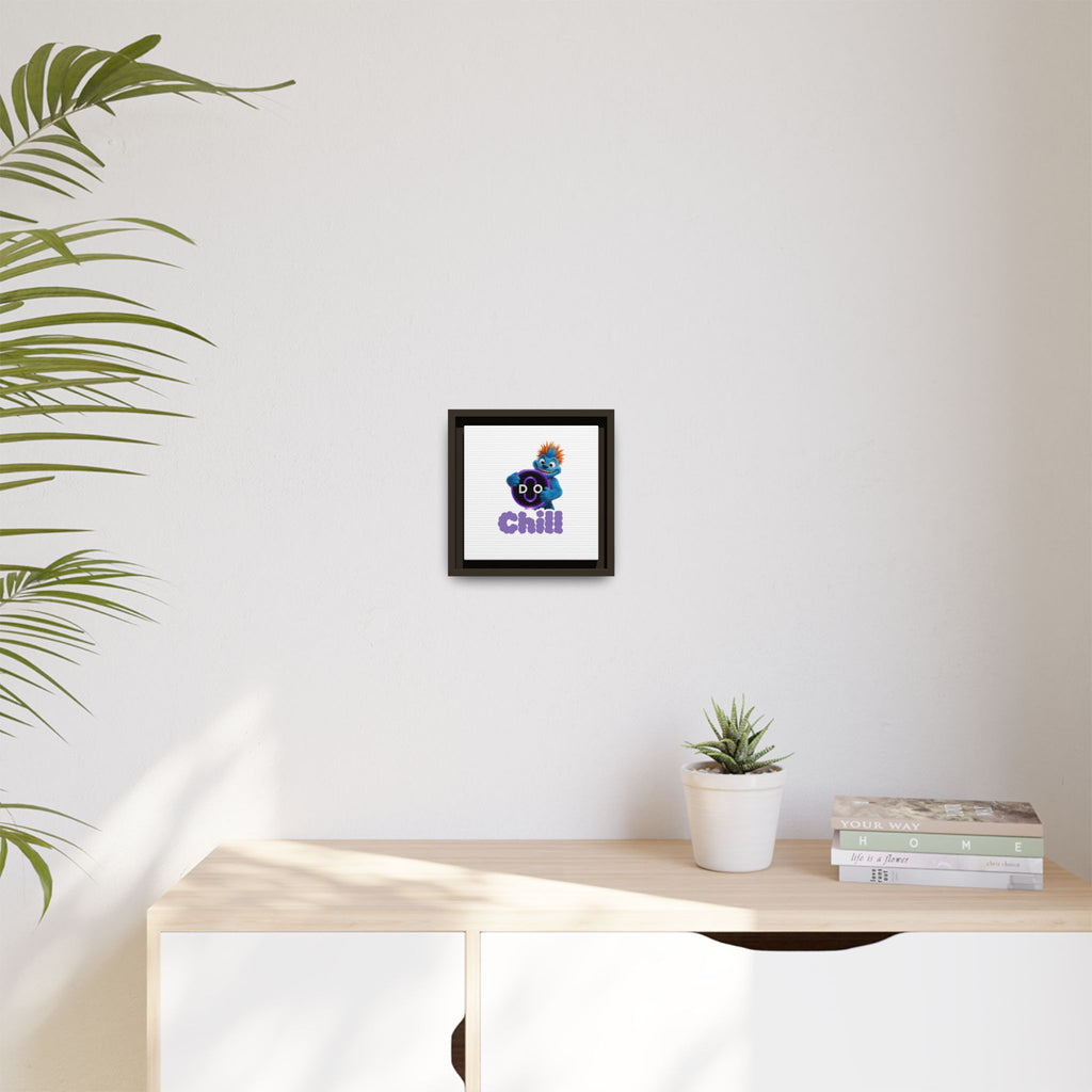 Do Chill Canvas Print — Framed Matte Wall Art (Colorful Cartoon Character)