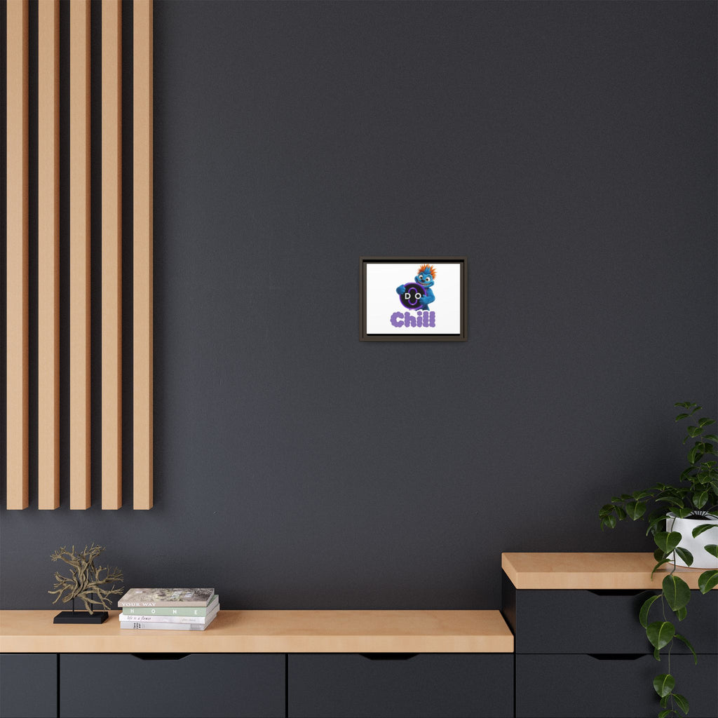 Do Chill Canvas Print — Framed Matte Wall Art (Colorful Cartoon Character)