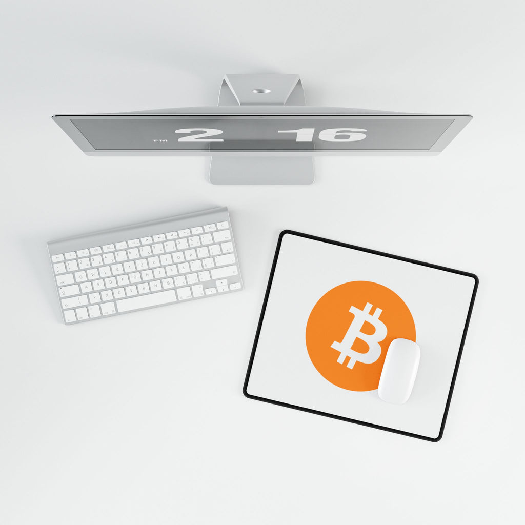 Bitcoin Logo Desk Mat — Large Cryptocurrency Mousepad