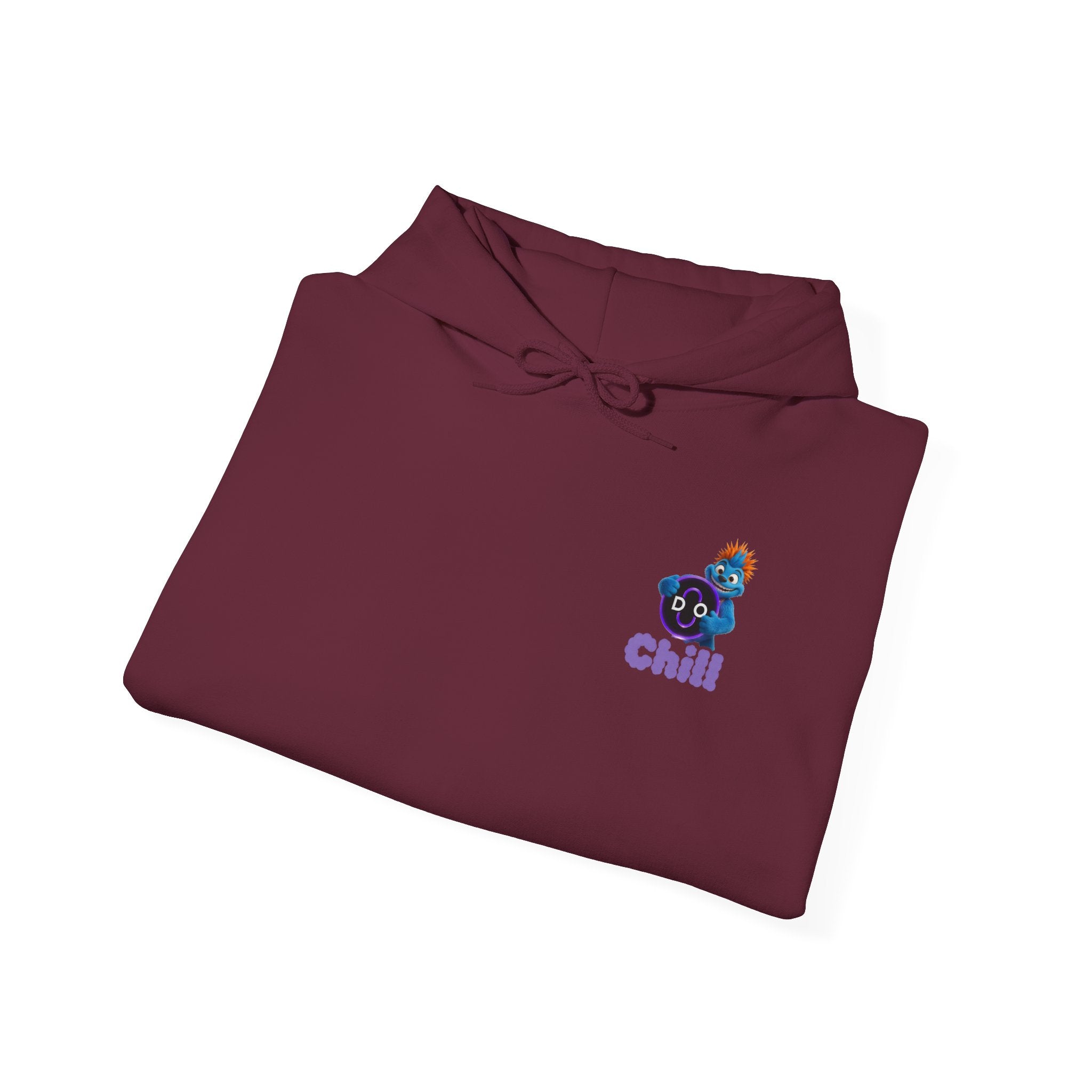 DO Chill Hoodie — Cute Blue Plush Character Graphic Hoodie
