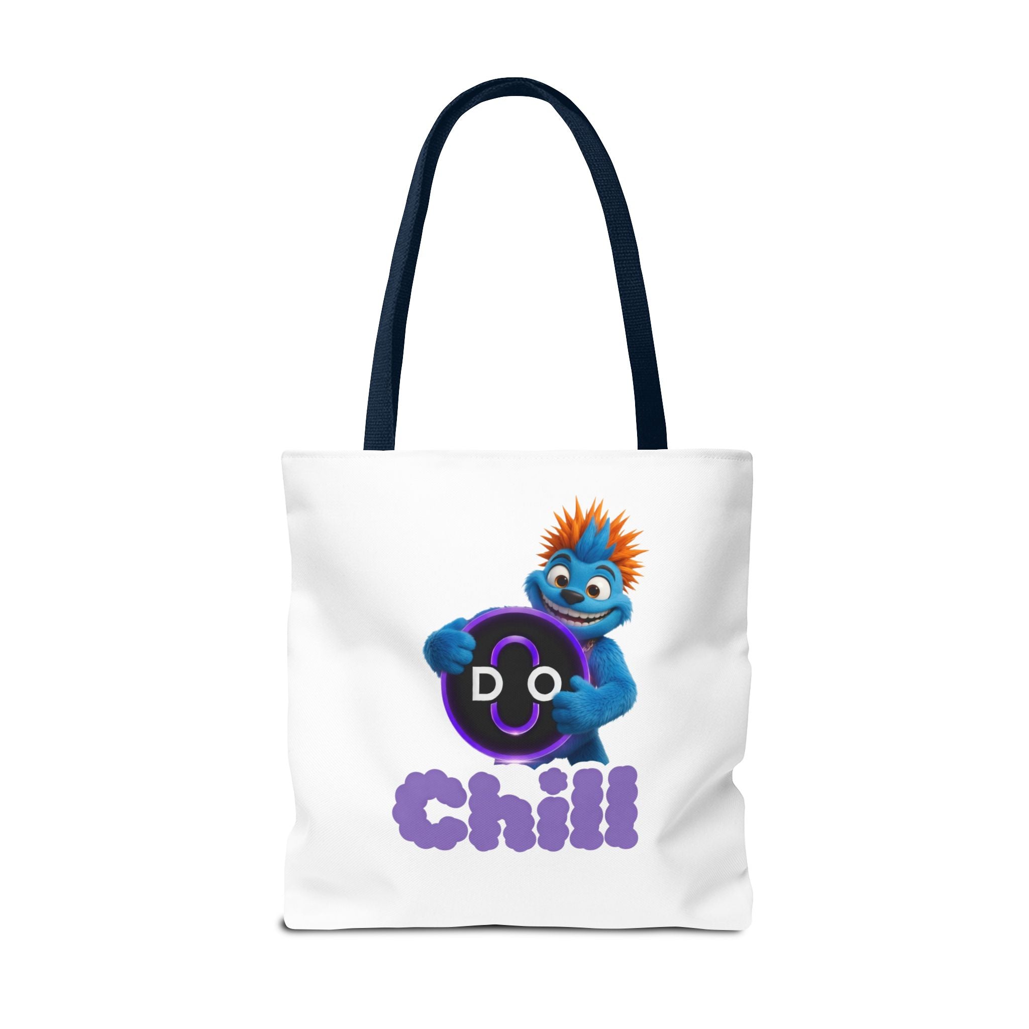 Do Chill Tote Bag — Cute Blue Monster Graphic Tote