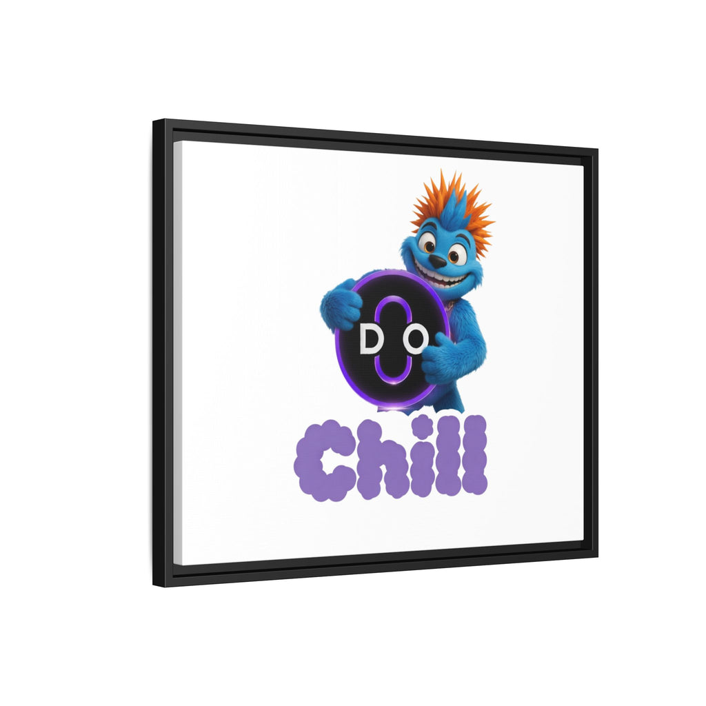Do Chill Canvas Print — Framed Matte Wall Art (Colorful Cartoon Character)