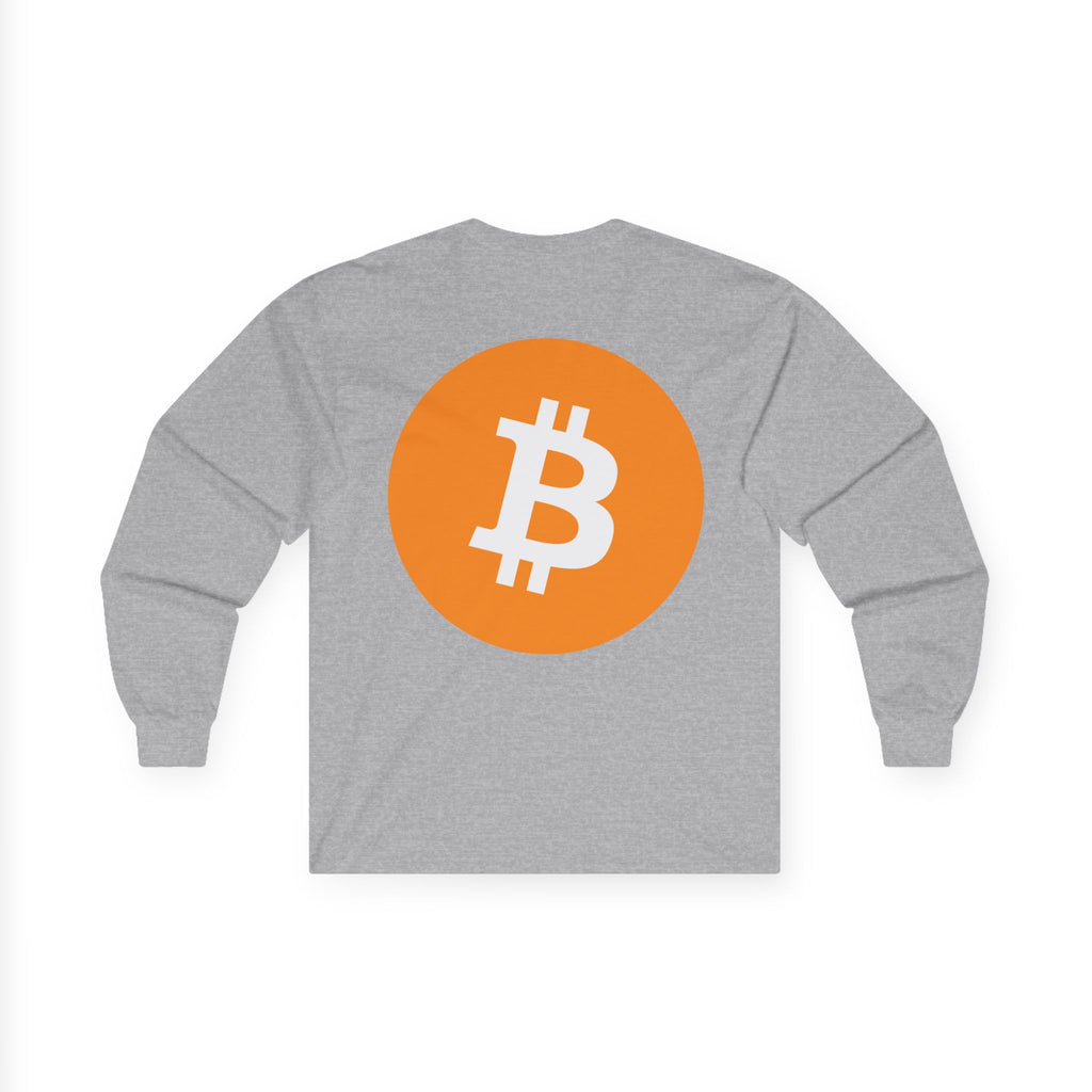 Bitcoin Logo Long Sleeve Tee — Crypto Logo Shirt